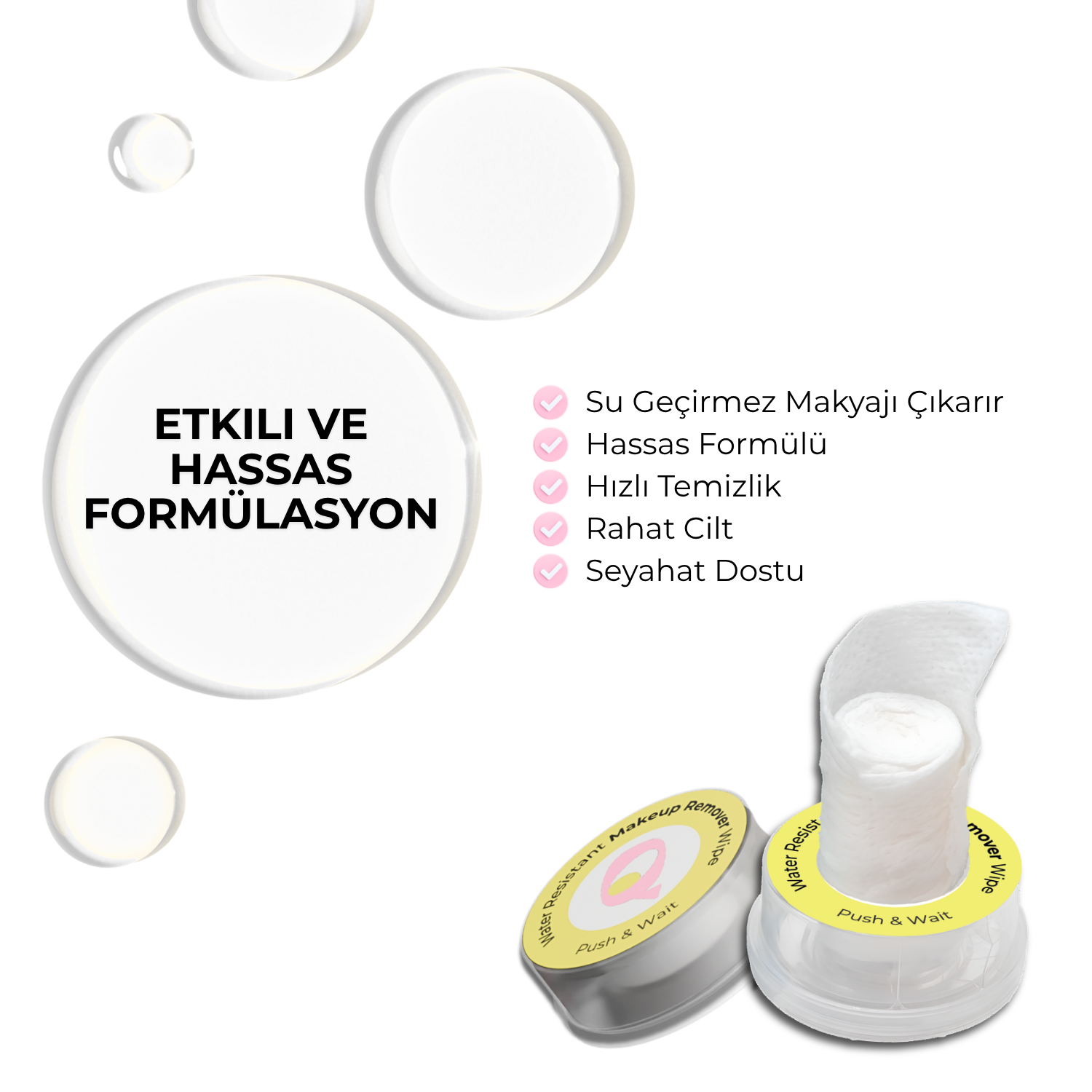 Su Geçirmez Makyaj Temizleme Mendili - Image 3