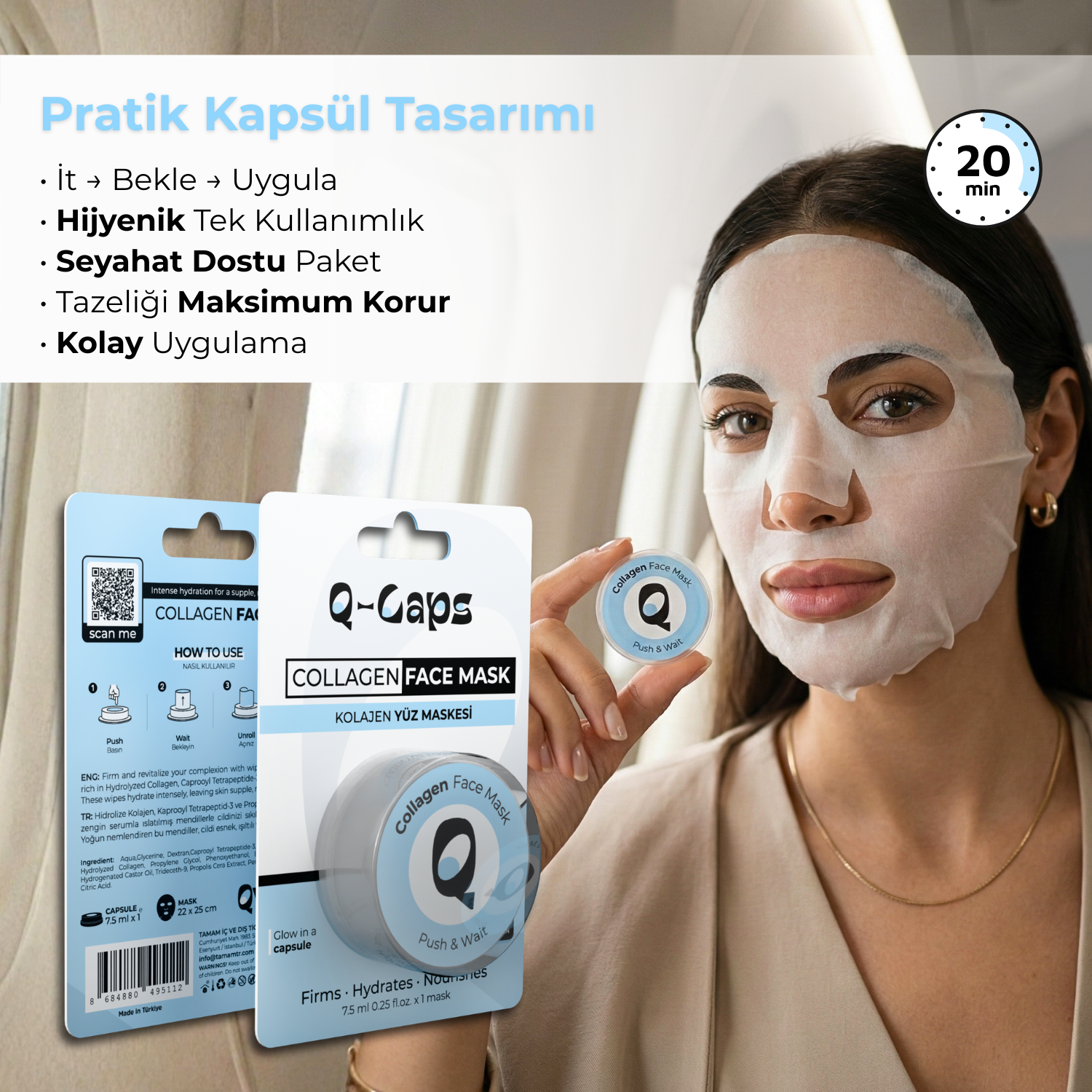 Kolajen Güçlendirici Yüz Maskesi - Image 5