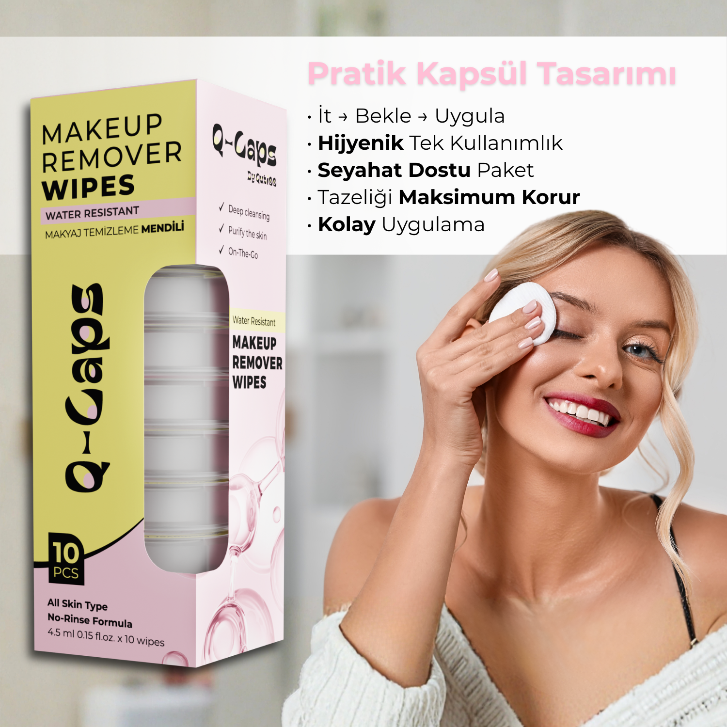 Su Geçirmez Makyaj Temizleme Mendili - Image 5